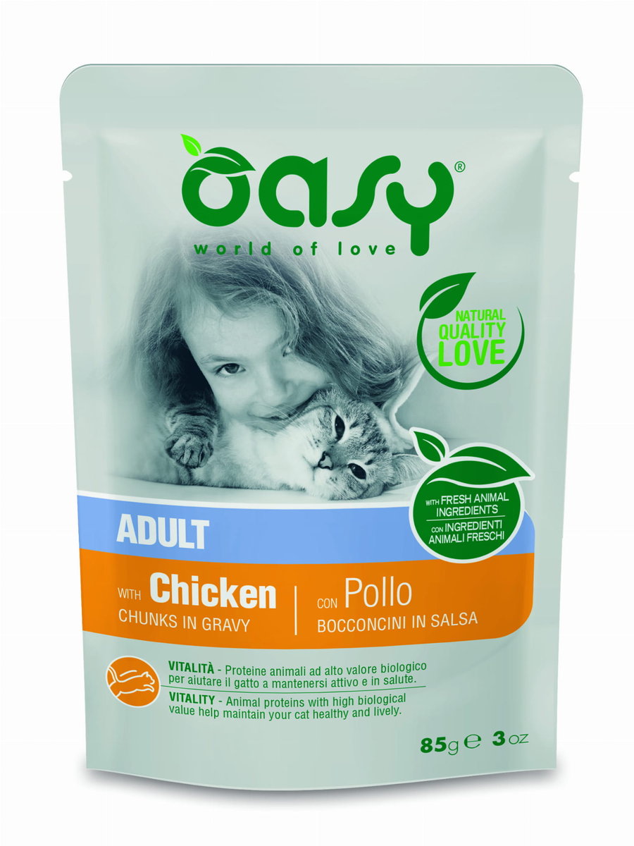 Oasy Lifestage Adult With Chicken Chunks In Gravy 85 g