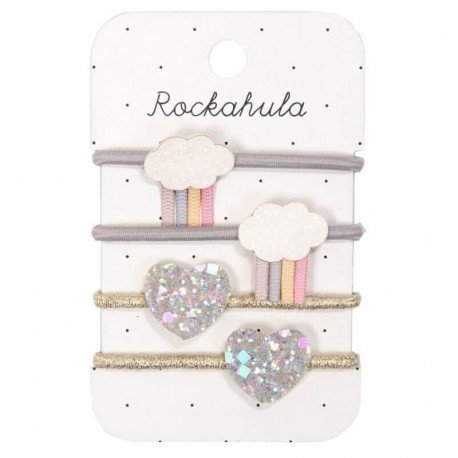 Rockahula Kids : 4 Gumki Do Włosów Rainy Cloud Pastel