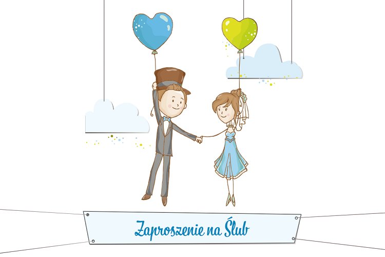 Zaproszenie ślubne zabawne 10 szt ZT44