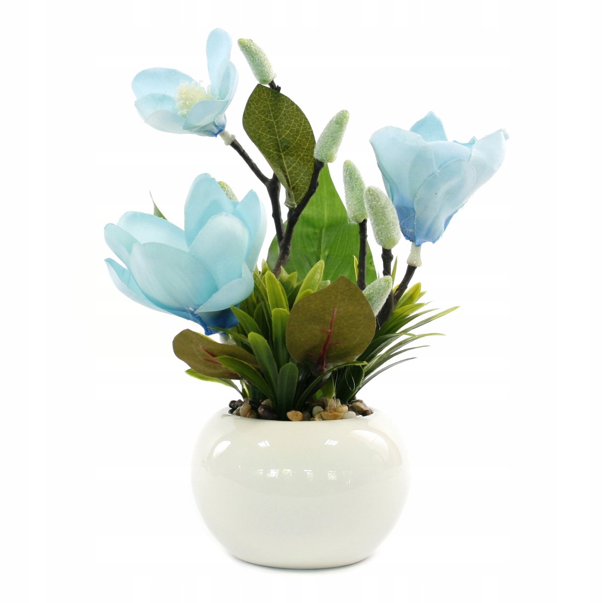 Duży Kwiat W Ozdobnej Doniczce 27cm Różne Kolory