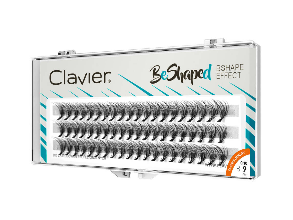 Clavier Clavier - BeShaped - Sztuczne rzęsy w kępkach typu B - 9 mm