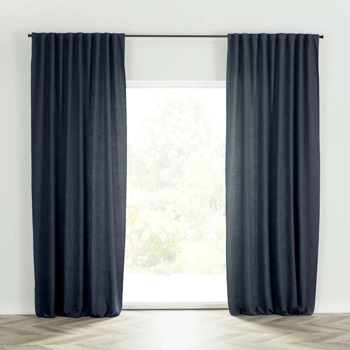 Zasłona BASIC na taśmie marszczącej 140x280 cm granatowy 1 szt.