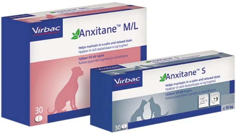 Virbac Anxitane S 30 tabletek Suplement diety na stres dla psów i kotów poniżej 10 kg