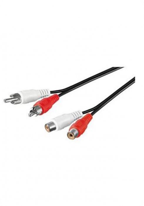 PremiumCord Kabel prodlužovací audio 2x Cinch - 2x Cinch RCA, męskie - żeńskie5 m