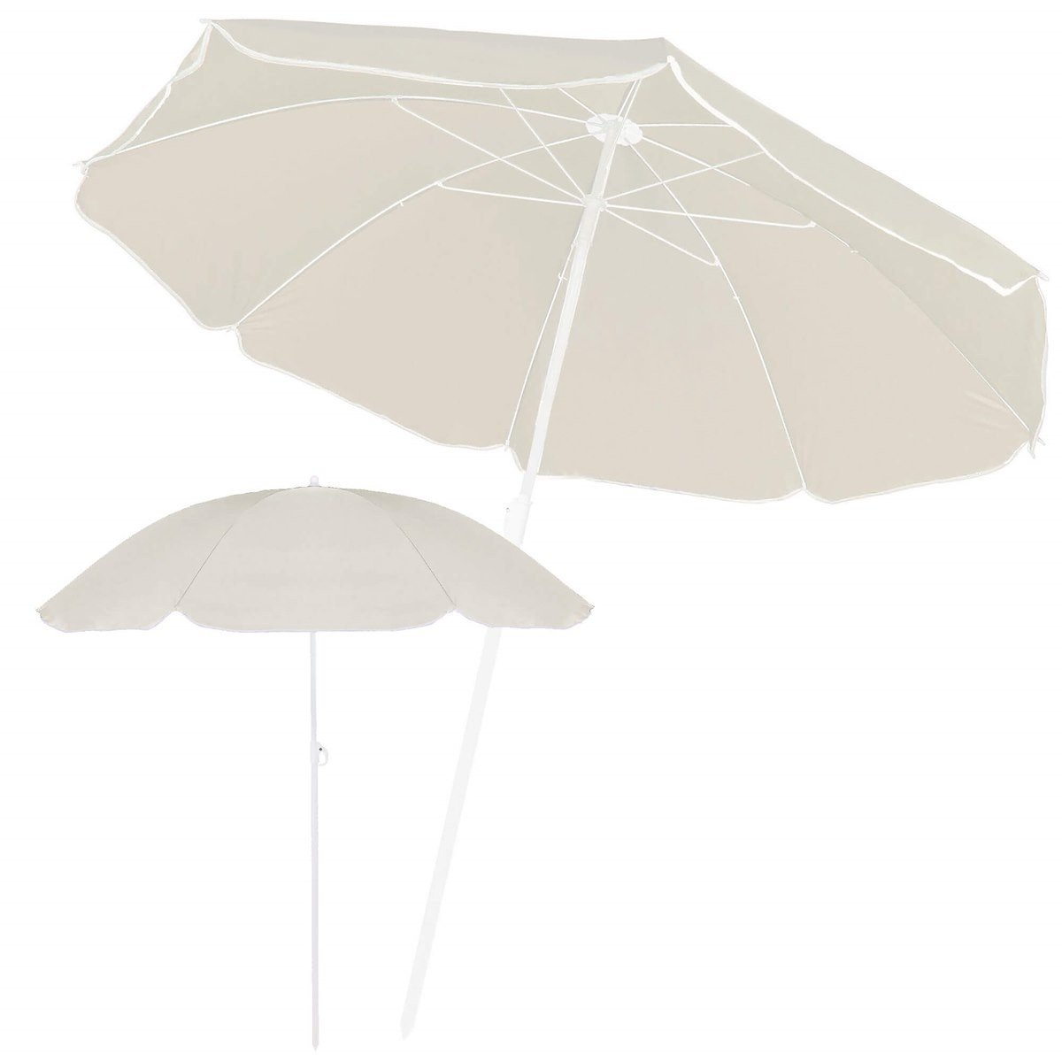 Springos Parasol plażowy 160 cm parasol ogrodowy beżowy BU0018