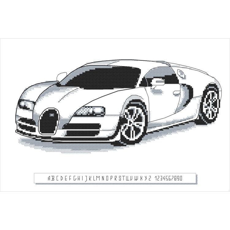 Haft krzyżykowy - Zestaw do haftu - Sportowy samochód III