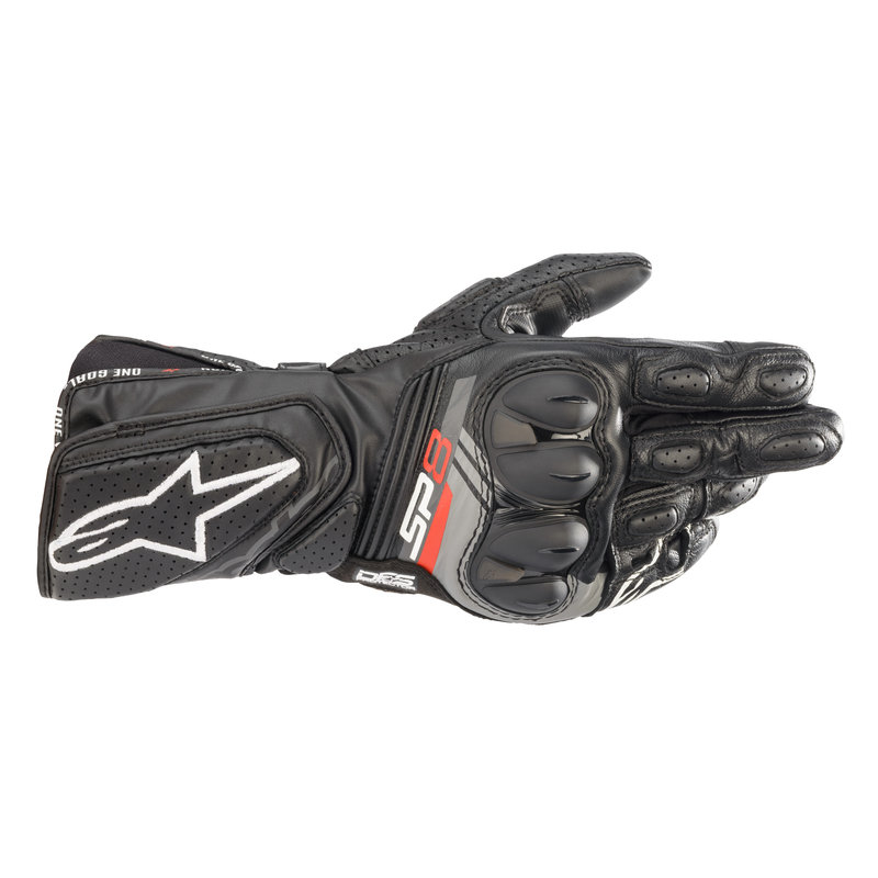 Alpinestars krótkie rękawice motocyklowe SP-8 V3 sportowe rękawiczki czarne M, unisex, Sportler, całoroczne