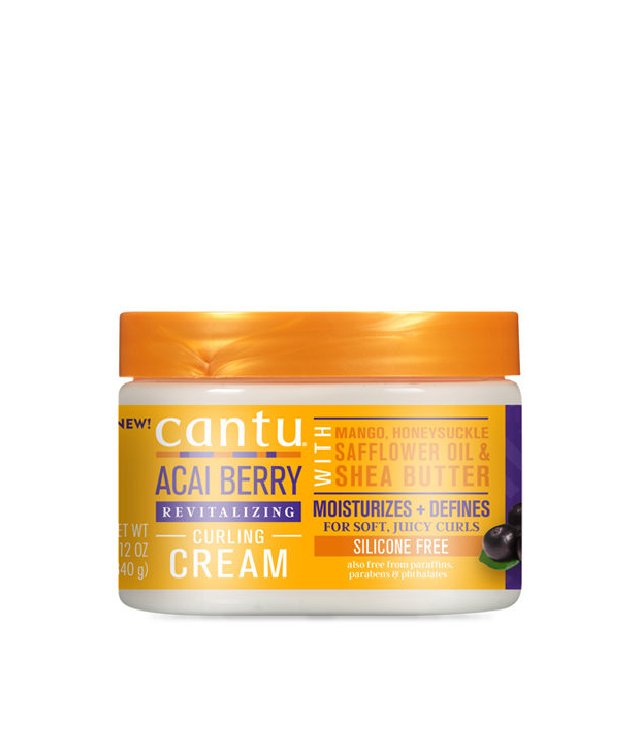 Cantu, Acai Berry Curling Cream, Definiujący Krem Dla Fal I Loków Z Olejem Z Krokosza Barwierskiego I Masłem Shea