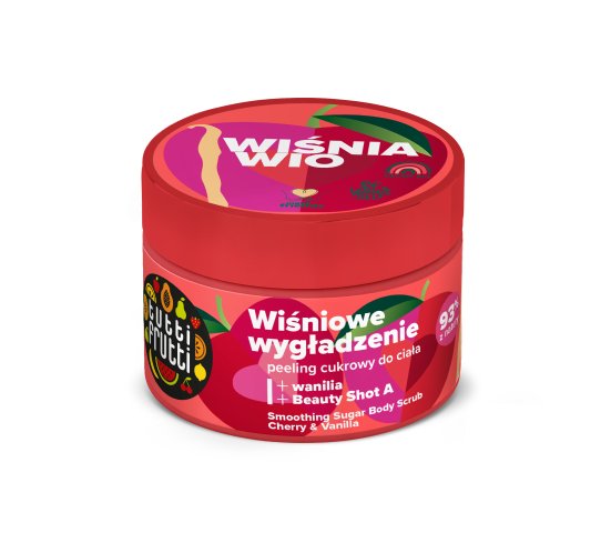 Farmona Tutti Frutti Wiśniowe Wygładzenie Peeling cukrowy do ciała Wiśnia & Wanilia - 300g