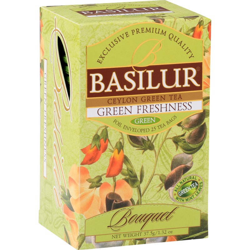 BASILUR Herbata Bouquet Green Freshness 25 x 1,5g w saszetkach