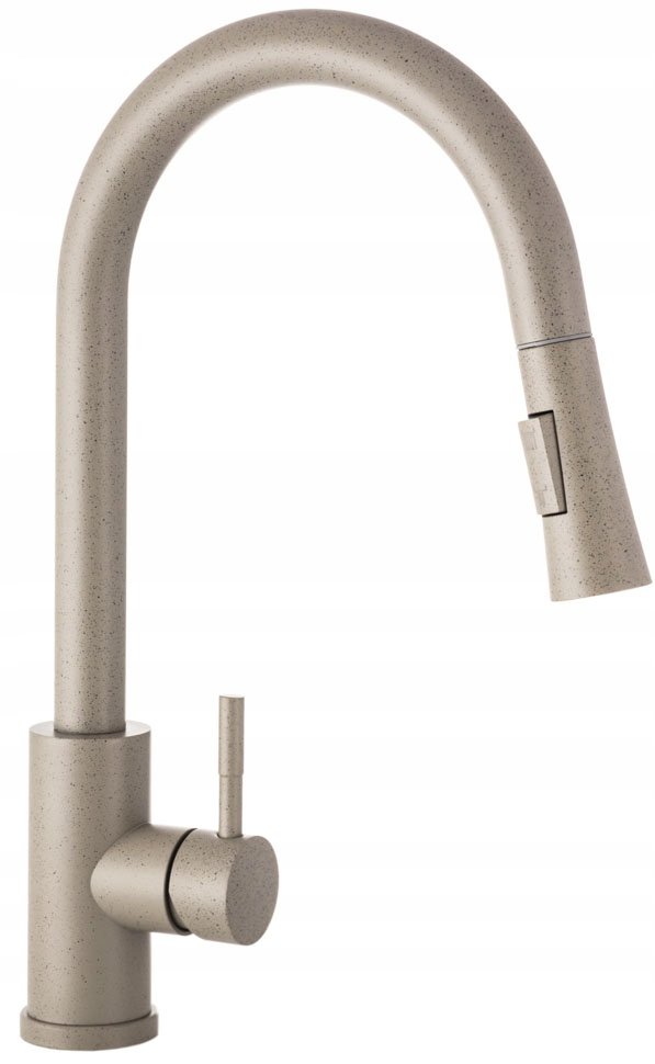 Snake slim beżowy bateria kuchenna wyciągana wylew