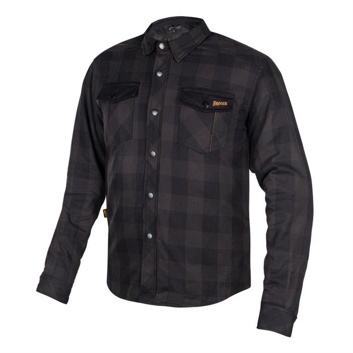 BROGER Alaska koszula 100% bawełna, do użytku w czasie wolnym, aramid DuPont Kevlar, podszewka na łokciach, ochrona ramion, certyfikat CE, normalny krój