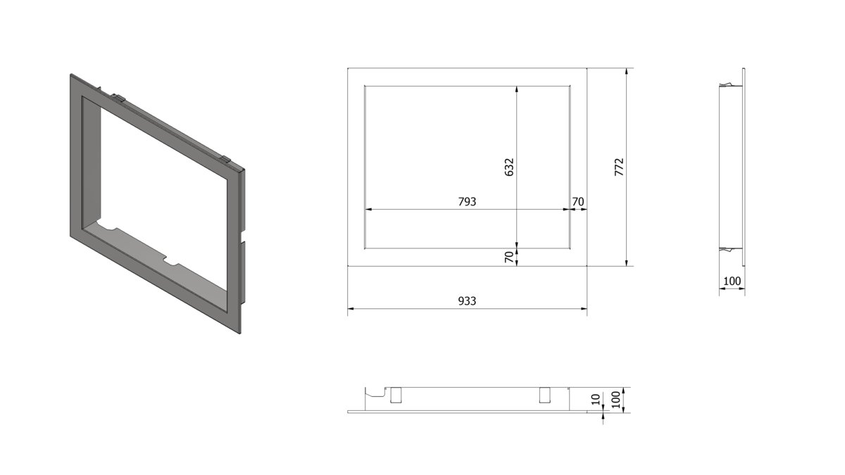 blena do wkładu LUCY 15 szerokość ramki 70 mm