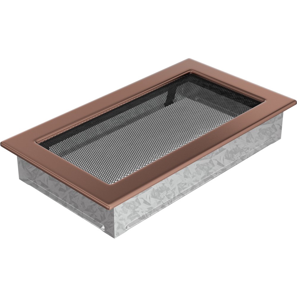 Kratki.pl KRATKA KOMINKOWA PROSTOKĄTNA MIEDŹ GALWANICZNA 170X300 MM 30MG