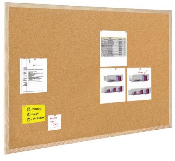 BI-OFFICE Tablica korkowa , 60x40 cm, rama drewniana GMC030012010