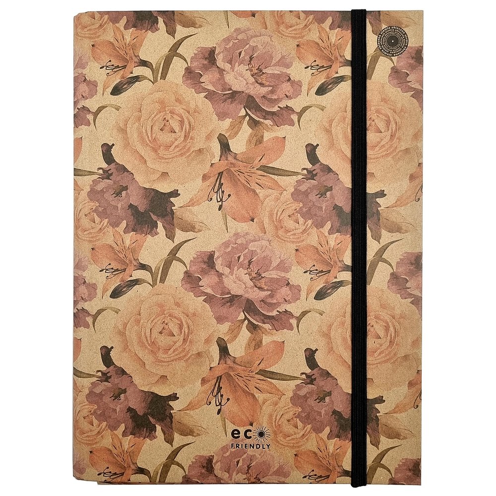 Teczka A4 skrzydłowa z gumką Misty Flowers MIX - Ziemia Obiecana