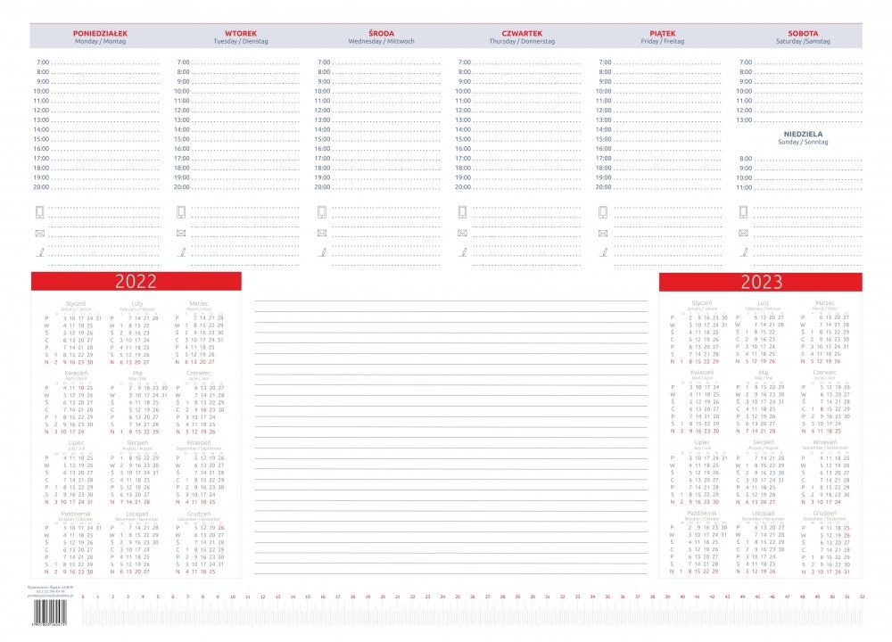 Kalendarz 2019 Biuwar A2 (30 kart)