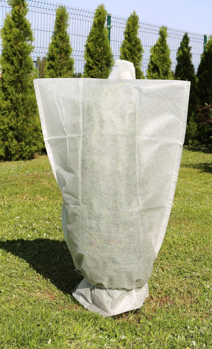 Biały, zimowy kaptur ochronny na rośliny 50g/m² 50 x 80 cm