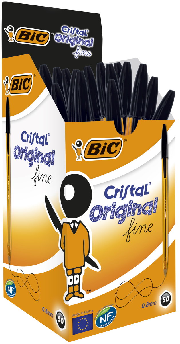 BIC Długopis jednorazowy CRISTAL FINE 0.8 czarny