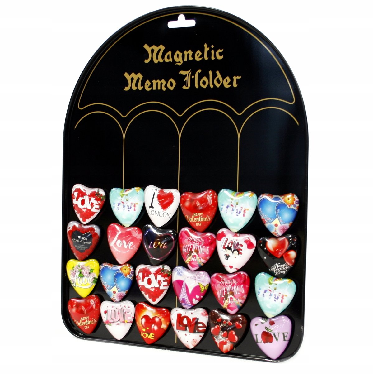 Magnes na lodówkę szklany serce love różne wzory
