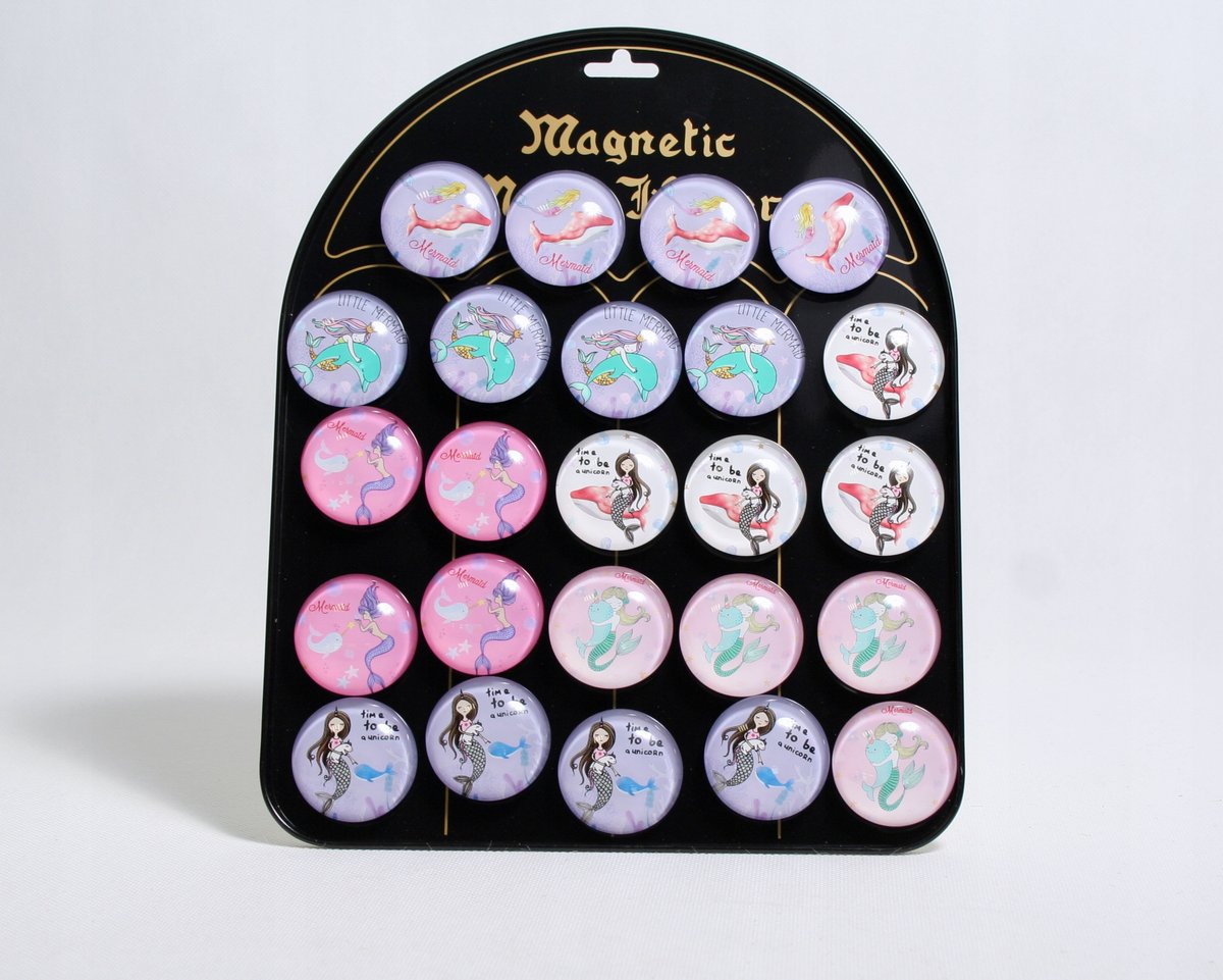 Magnesy na lodówkę do tablic szklane syrenki