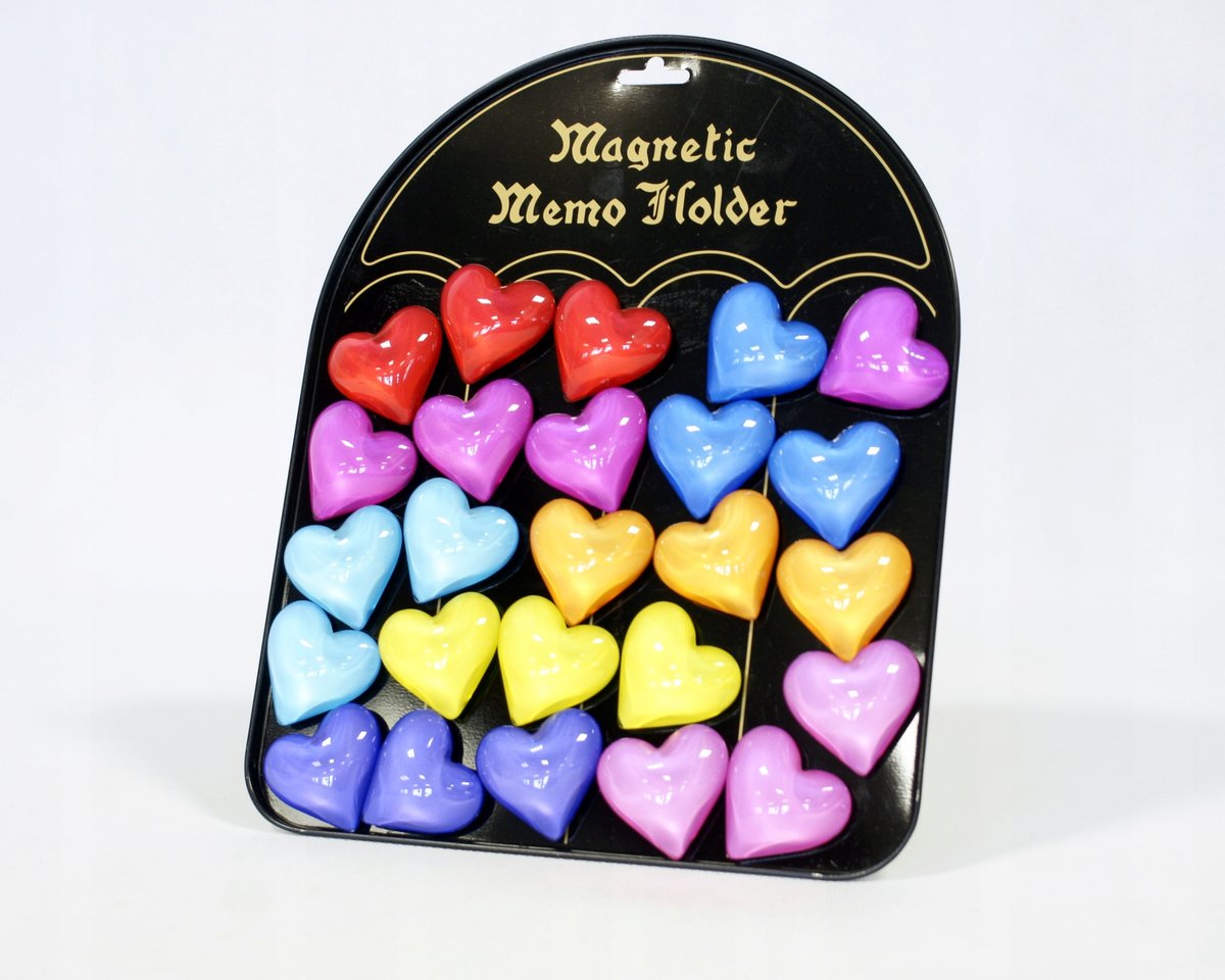 Magnesy na lodówkę do tablic szklane serca love