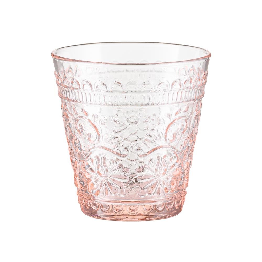 Szklanka różowa 250 ml baroco villa italia