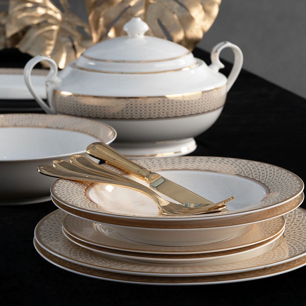 Serwis obiadowy 12 os z wazą veronica villa italia