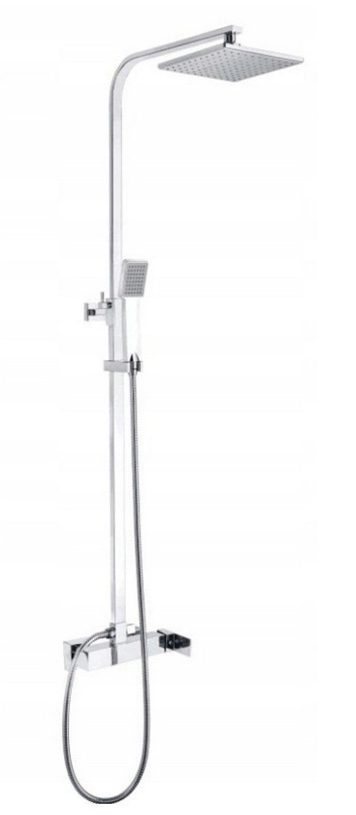 Cube chrom bateria deszczownica zestaw prysznicow