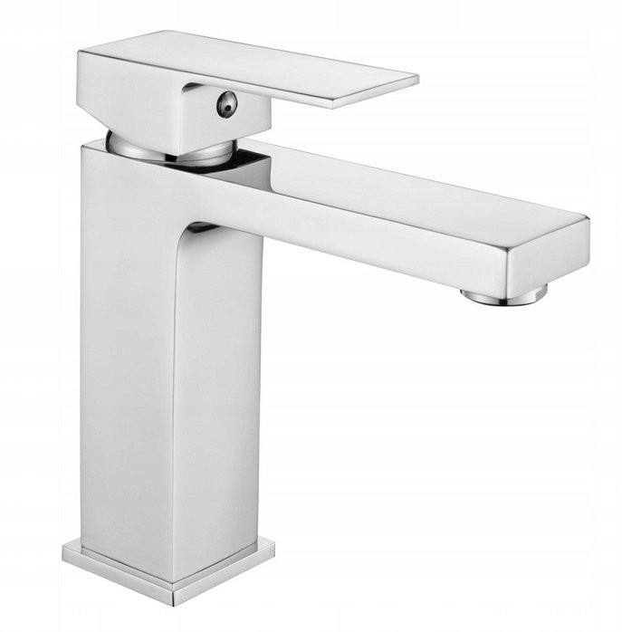 Cube chrom bateria umywalkowa kwadratowa kran