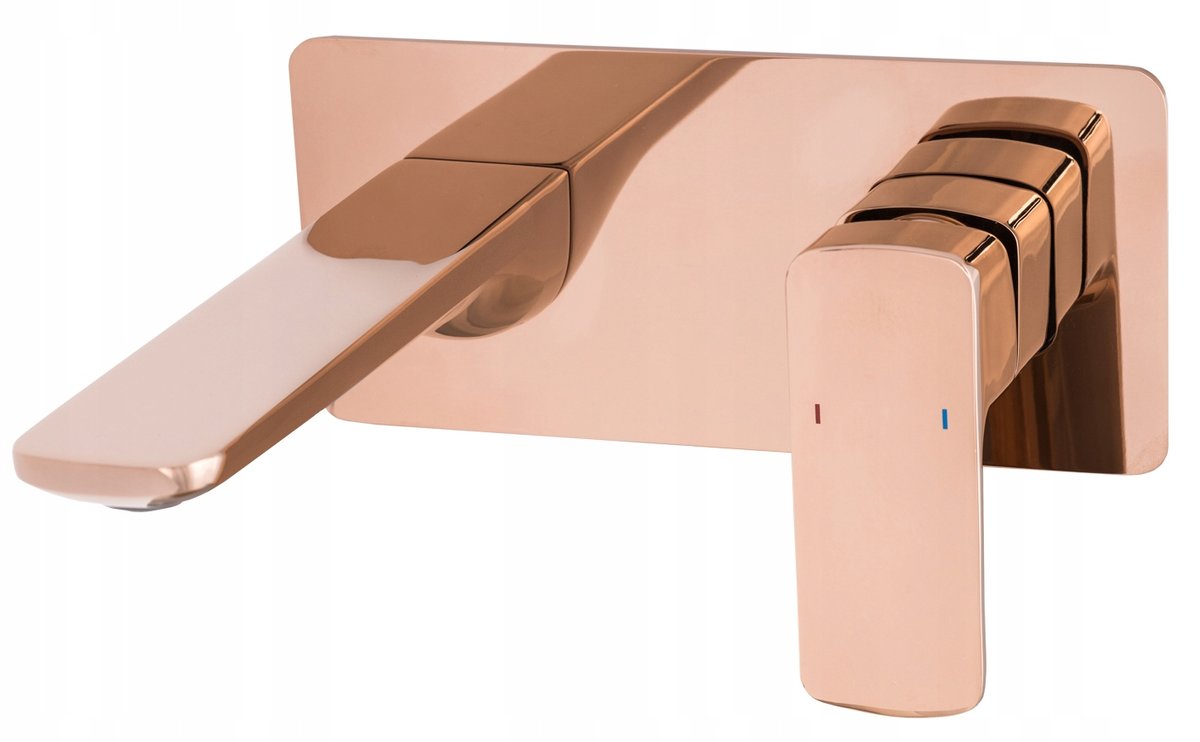Cubic rose gold bateria umywalkowa podtynkowa