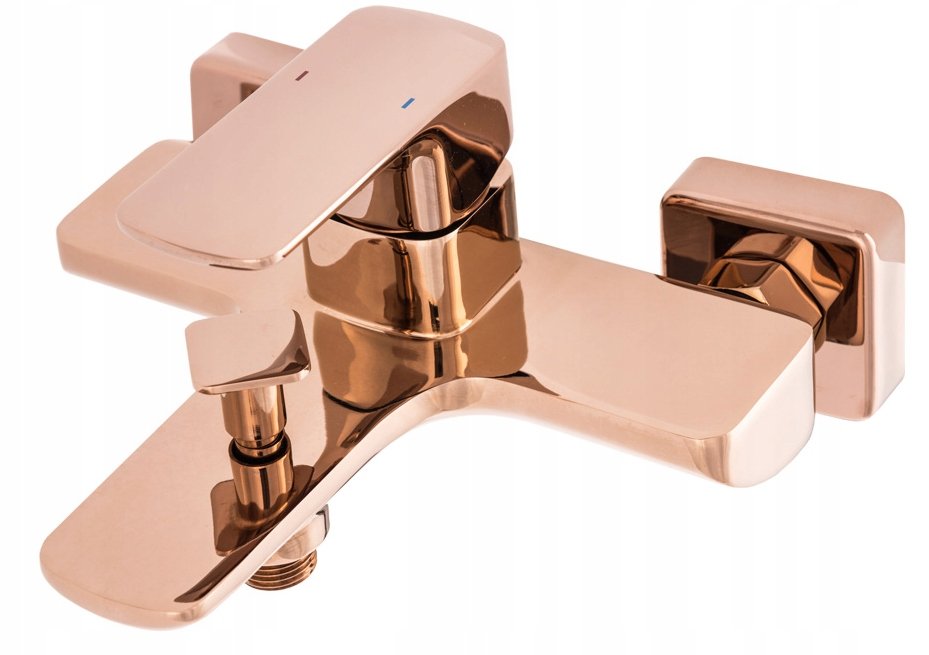 Cubic rose gold bateria wannowa kwadratowa kran