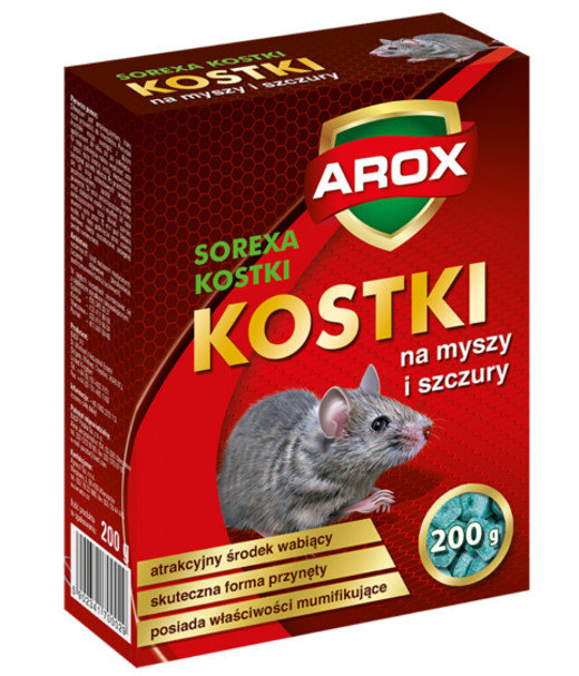 Agrecol AROX-KOSMYSZ200 - kostka na myszy i szczury 200 g - 4 dni i po kłopocie.