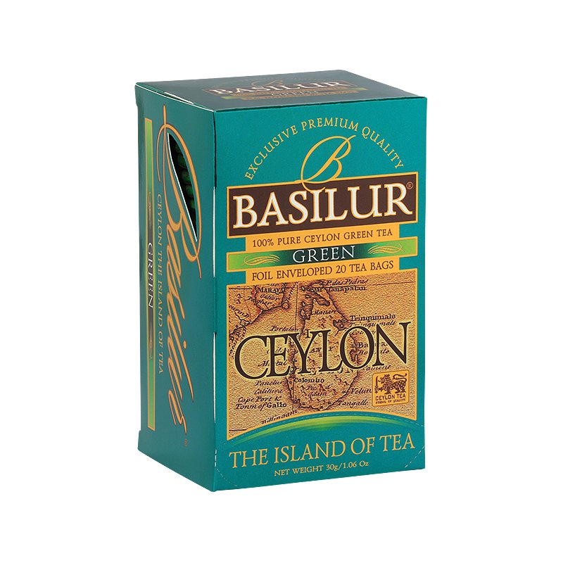Basilur Herbata The Island of Tea zielona 20 x 1,5g w saszetkach