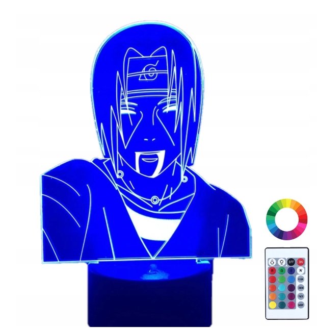 Lampka nocna led 3d led naruto itachi uchiha imię