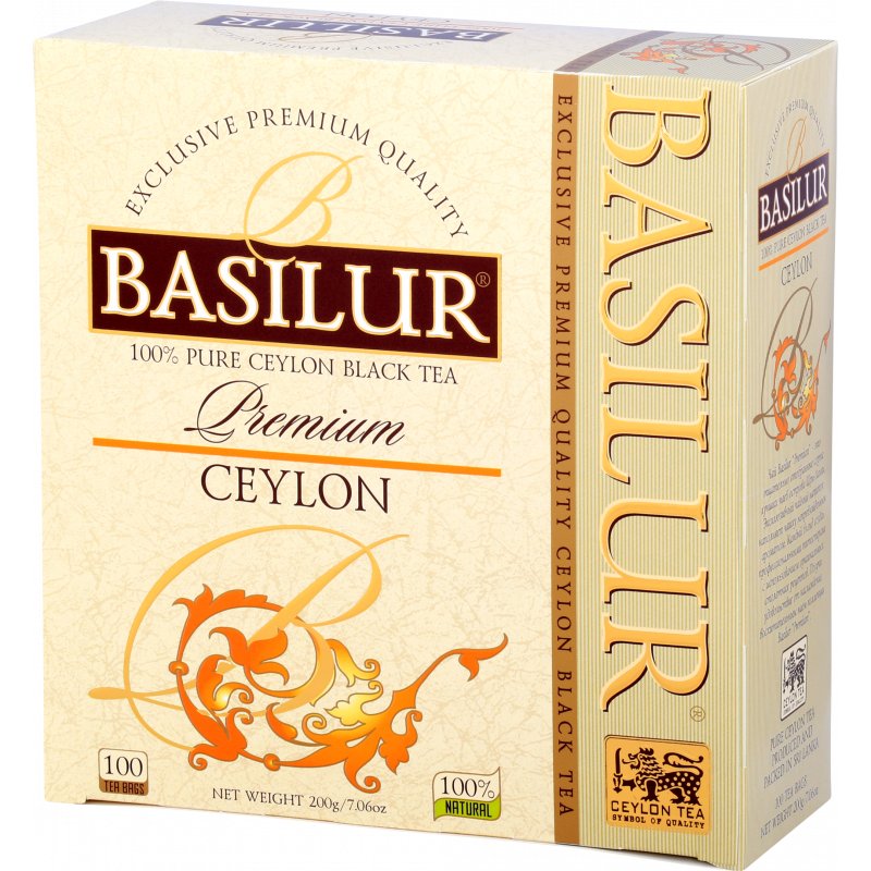 Basilur premium ceylon czarna herbata cejlońska saszetki - 100 x 2 g