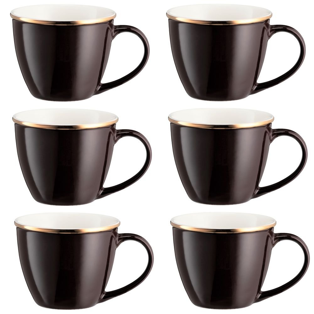 Komplet filiżanek 550 ml 6 sztuk CHOCO VILLA ITALIA