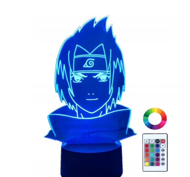 Lampka nocna led 3d led naruto sasuke uchiha pilot