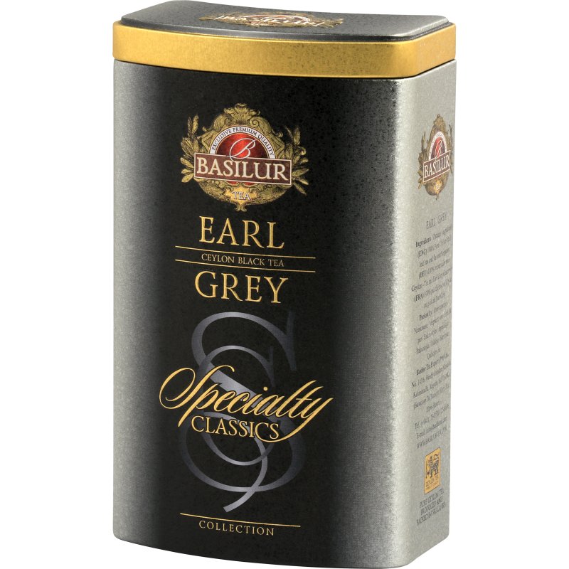 Basilur earl grey czarna herbata cejlońska bergamotka puszka liściasta - 100 g