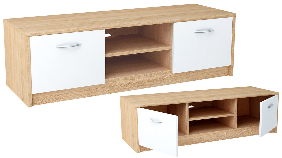 Komoda RTV R12K Remus K029 Dąb Sonoma/Biały 36x120x41 cm