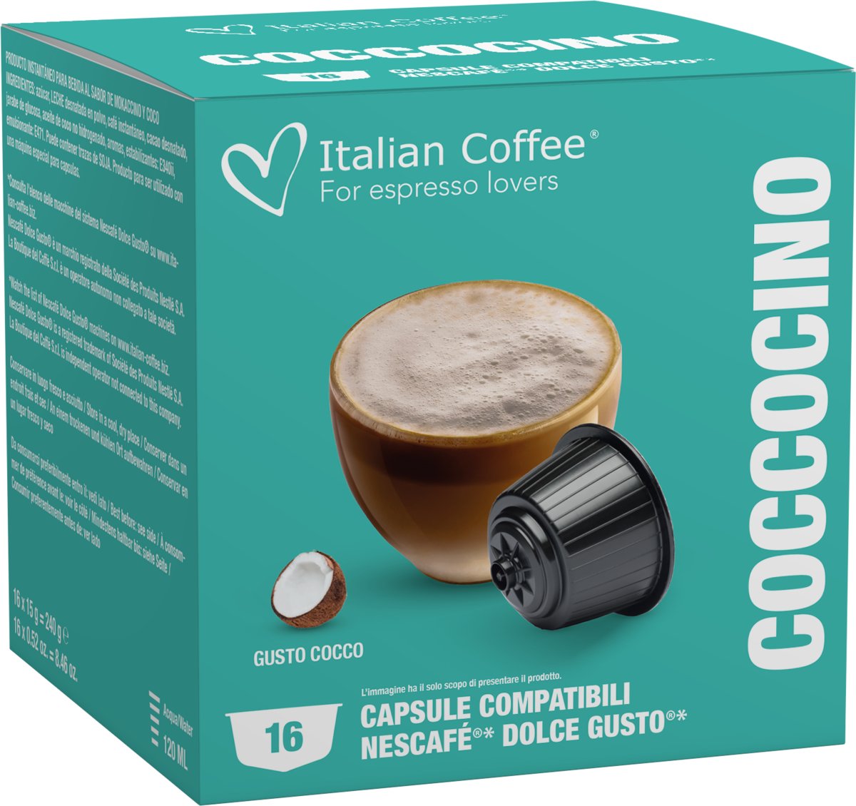 Italian Coffee Coccocino 16 kapsułek do Dolce Gusto