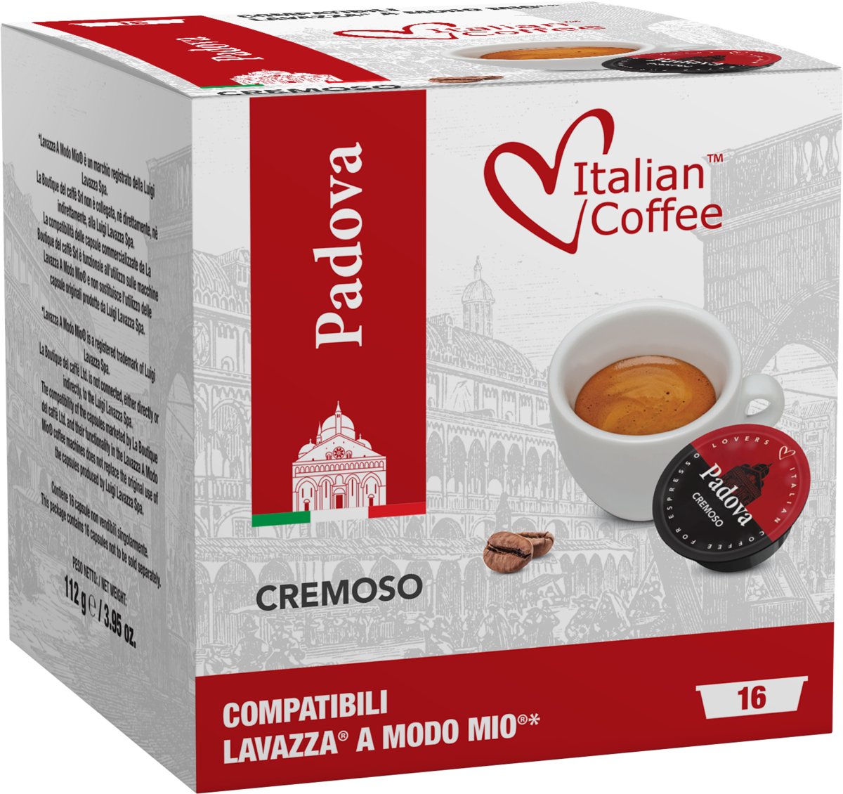 Italian Coffee Padova Cremoso 16 kapsułek do Lavazza A Modo Mio