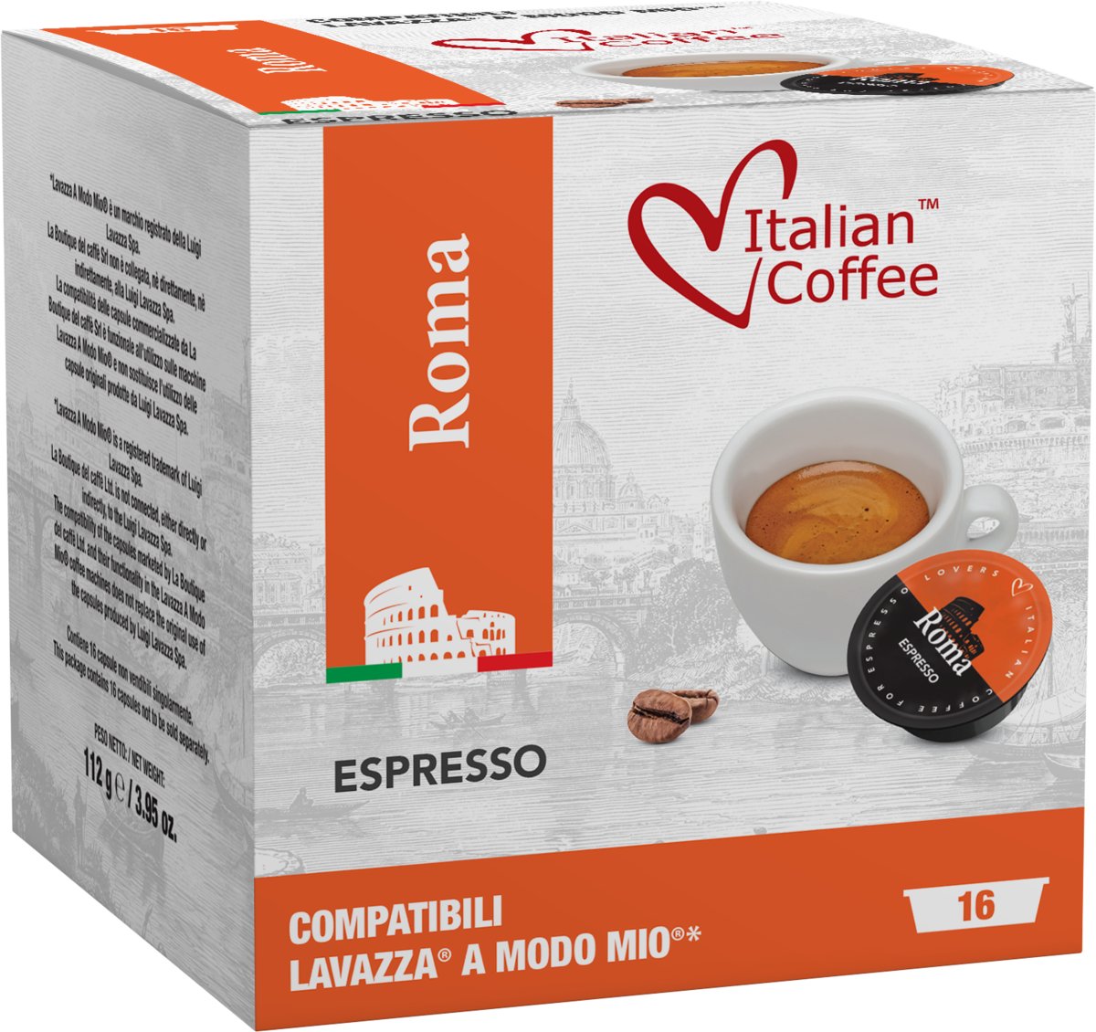 Italian Coffee Roma Espresso 16 kapsułek do Lavazza A Modo Mio