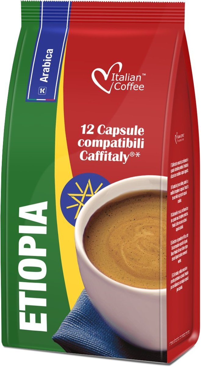 Italian Coffee Etiopia - 100% Arabica Monorigine kapsułki do Tchibo Cafissimo - 12 kapsułek