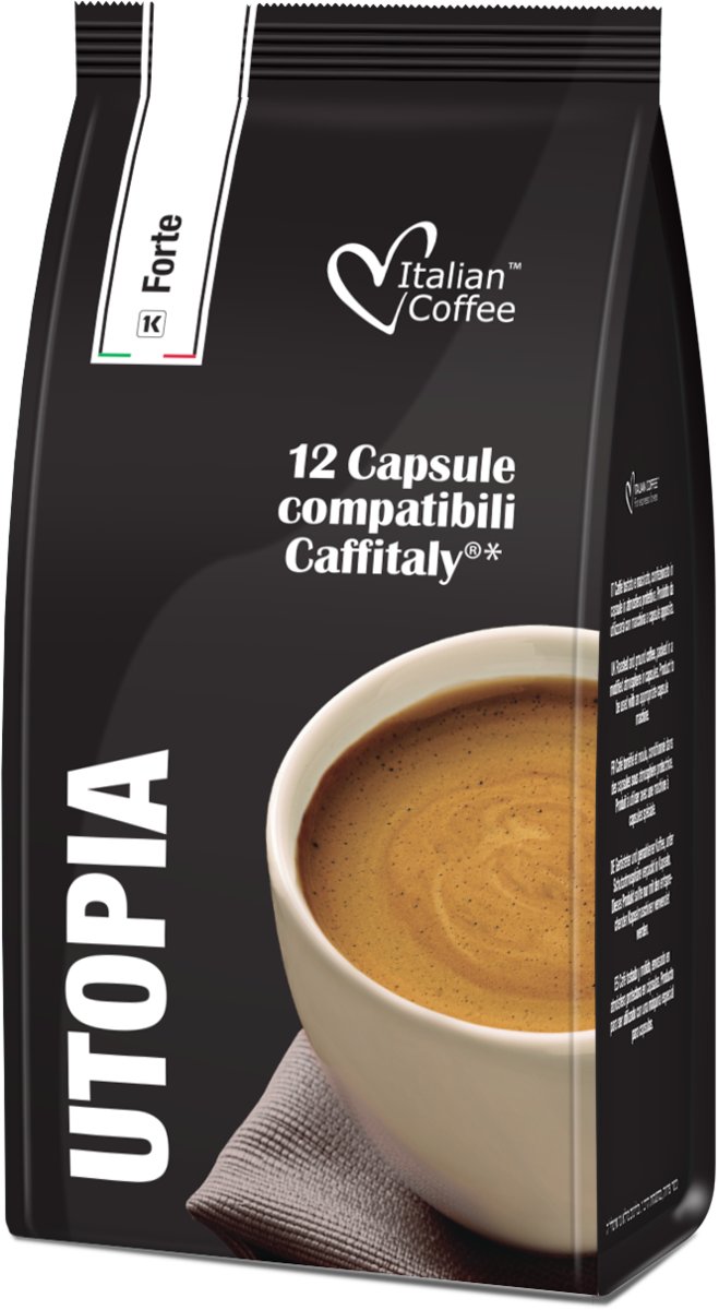 Italian Coffee Utopia Forte kapsułki do Tchibo Cafissimo - 12 kapsułek