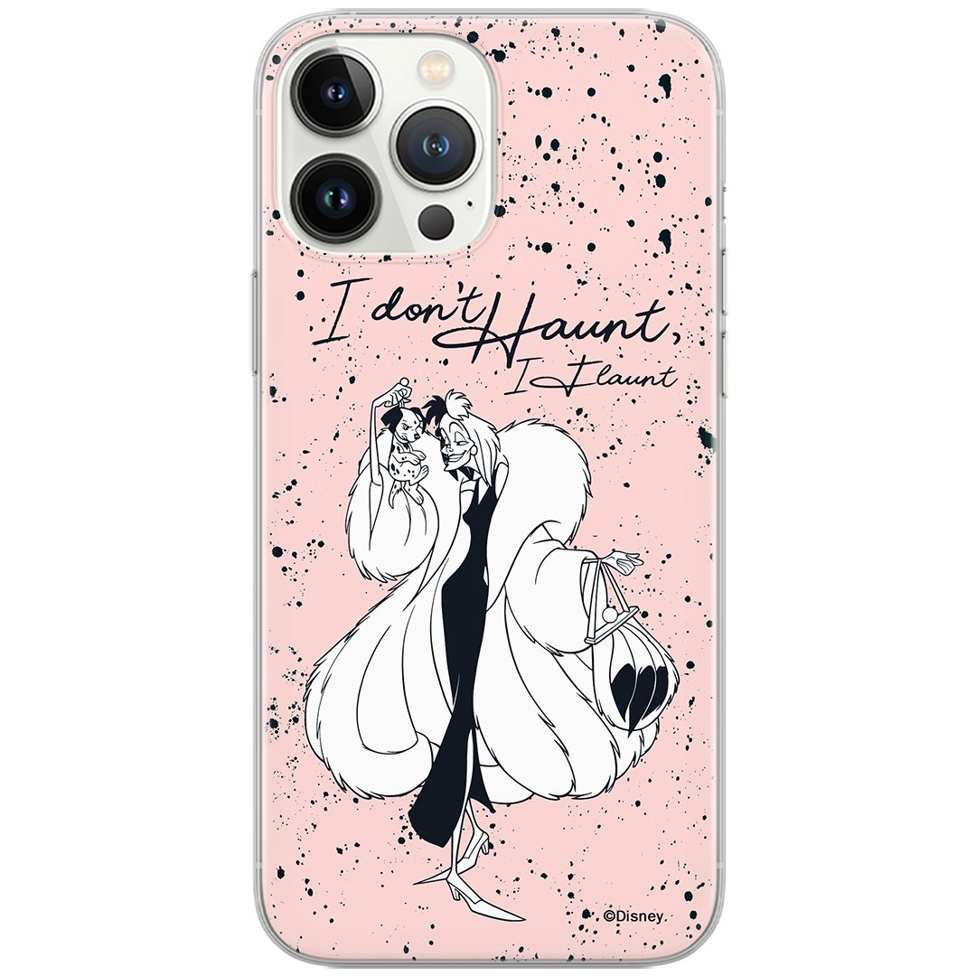 Etui Disney dedykowane do Iphone 12 / 12 PRO, wzór: Cruella i Puppy 001 Etui całkowicie zadrukowane, oryginalne i oficjalnie licencjonowane