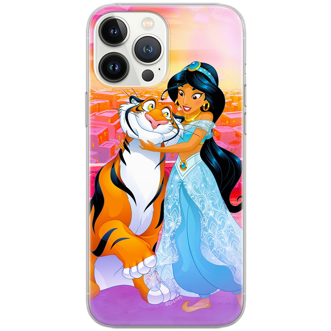 Etui Disney dedykowane do Iphone 13 MINI, wzór: Jasmine i Rajah 001 Etui całkowicie zadrukowane, oryginalne i oficjalnie licencjonowane