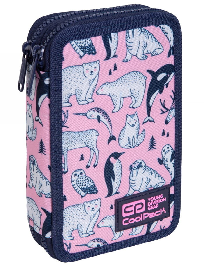 Piórnik CoolPack Jumper 2 podwójny, z wyposażeniem – Pink Ocean