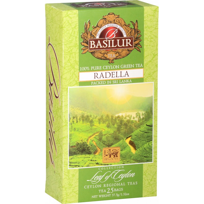 Basilur RADELLA zielona herbata CEJLOŃSKA saszetki - 25 x 1,5 g