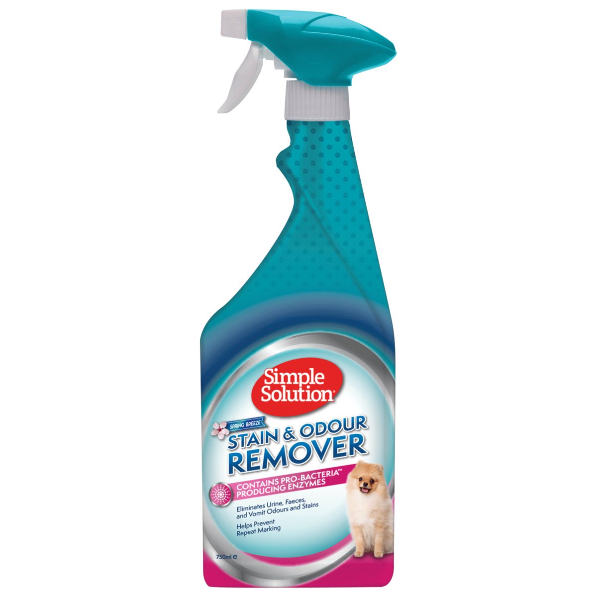 Środek do usuwania plam i zapachów Stain & Odour Remover Simple Solution - Wiosenna bryza 750 ml